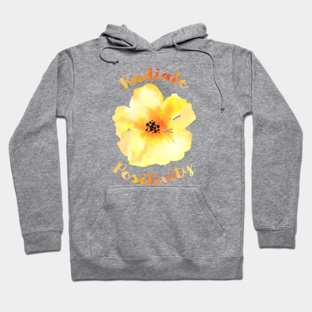 Radiate Positivity Hoodie by ApricotBlossomDesign